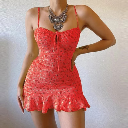 Floral Ribbed Lounge Dress – Summer Casual Look
