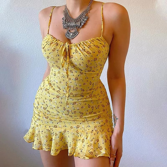 Floral Ribbed Lounge Dress – Summer Casual Look